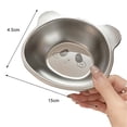 thumbnail image 3 of MYG Assiette pour Enfants en Acier Inoxydable, Ensemble de Vaisselle pour Enfants avec Motif en Forme de Panda, Assiette Compartimentée Compatible Lave-Vaisselle pour Dîner Scolaire, Pique-Niques, Camping (4,5*15 cm, Argent), 3 of 10