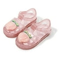 thumbnail image 2 of Gubotare Kids Sandals Girls Girls Princess Mary Jane Flats for Dress Up, Dance Party, Cosplay - Jelly Shoes Size 7 (Pink,Toddler 7), 2 of 5