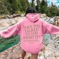 thumbnail image 4 of Christian Hoodies for Women 2025 Have You Talked To God About It Hoodie with Pockets Hooded Sweatshirt Pullover Tops, 4 of 5