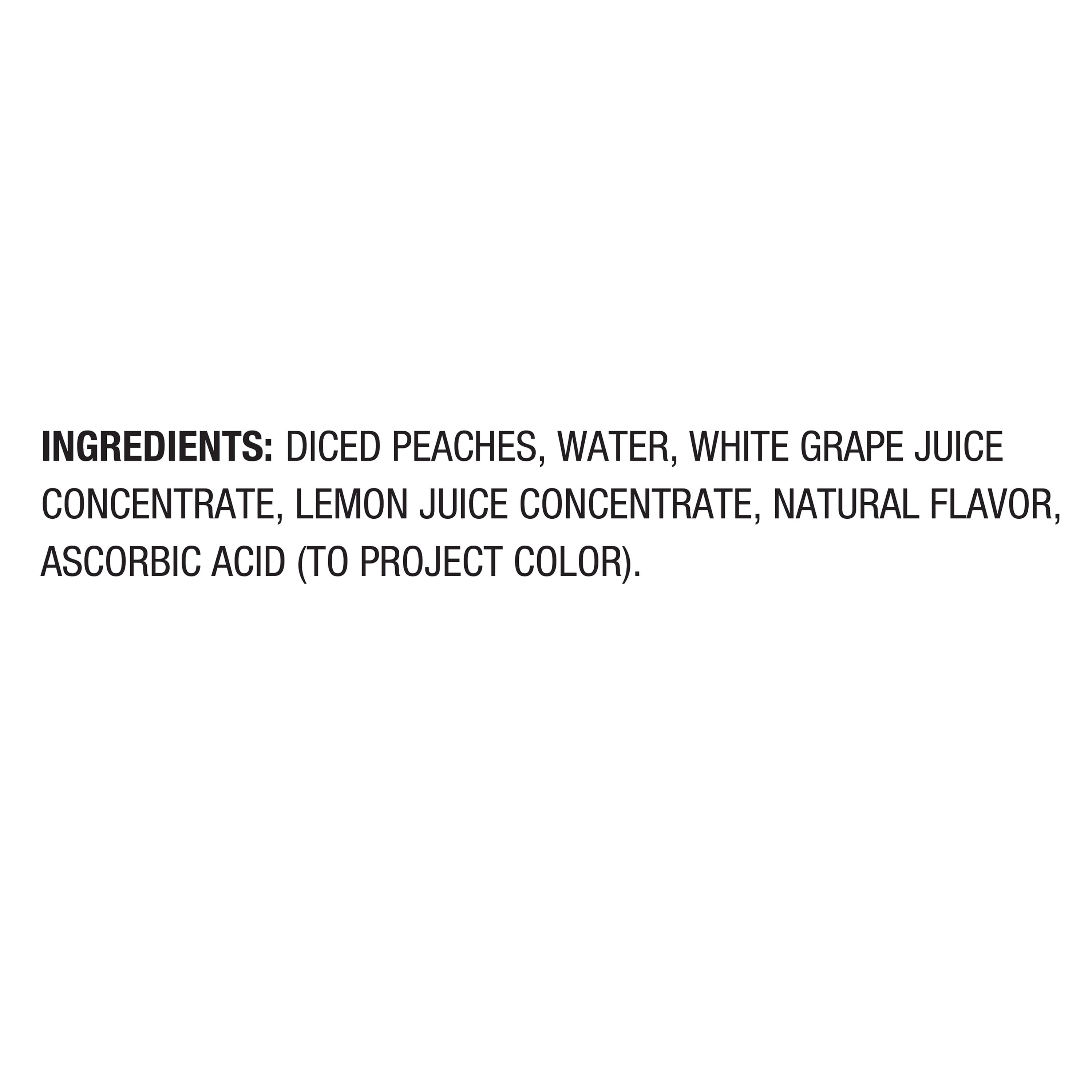 Great Value Diced Yellow Cling Peaches in Juice, 4 oz, 12 Count