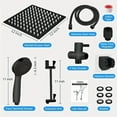 thumbnail image 4 of 8"/10"/12" High Pressure Rainfall Shower Head & Handheld Showerhead Combo With 11" Extension Arm, Anti-leak Shower Head With Holder/Hose, 4 of 11