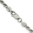 thumbnail image 2 of Auriga Fine Jewelry 925 Sterling Silver 3mm Diamond-cut Rope Chain Necklace 26inch for Women, 2 of 6