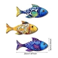 thumbnail image 5 of Dserhfy 3 Pcs Wooden Fish Wall Art​ Beach Nautical Coastal Theme Fish Wall Sculpture Rustic Lake House Hanging Decor for Linving Room Bedroom Home Decoration, 5 of 8