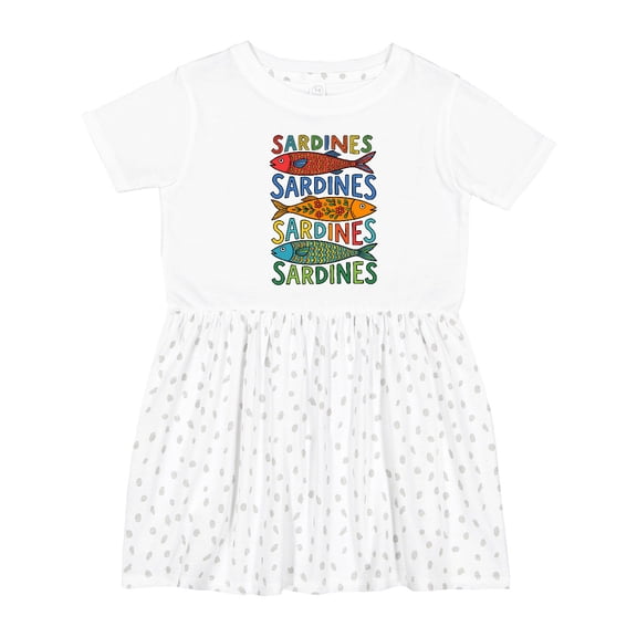 Inktastic Colorful Sardines Art Girls Toddler Dress