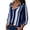 Blue, variant on LEAVINGSUO Long Sleeve Shirts for Women, Fall Womens Tops Women Casual Cuffed Long Sleeve V-Neck Button Up Striped Shirt Blouse Tops