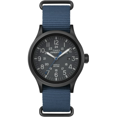 Men's Expedition Scout Watch, Blue Nylon Slip-Thru Strap