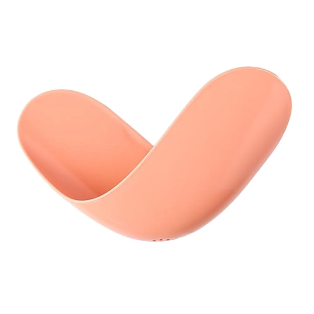 Jabonera de baño, ahorrador de jabón, montado en la pared con drenaje, soporte para jabón para dormitorio, cocina, apartamento y baño Rosa