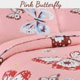 thumbnail image 3 of Cozy Line Home Fashions Microfiber Reversible Kids/Girls Coverlet Bedspread Quilt Set with Shams, Twin Set (Butterflies, Twin - 2 Pieces), 3 of 5