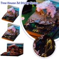 thumbnail image 2 of Wmool 3D Blossom Tree House Notes Paper Carving High Gift Stationery Funny Value Aesthetic Birthday Model, 2 of 8