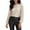 Beige, variant on Women'S Blouses Solid Color Round Neck Long Sleeve Shirts Fashion Party Sequined Hollowed Out Backless Mesh Tops