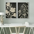 thumbnail image 4 of IDEA4WALL Framed Canvas Print Wall Art Set Elegant Botanical Beige Florals in Dark Illustration Minimalism Nature Plants Pattern Modern Art Wall Decor Nordic for Home Decor - 16"x24"x2 White, 4 of 5
