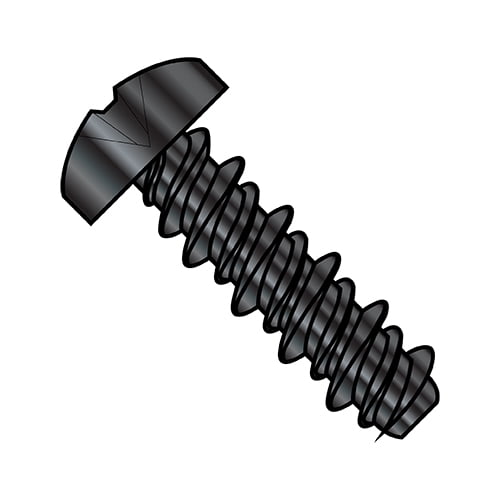 10-16X1 1/2#8H Phillips Pan High Low Screw Fully Threaded Black Zinc (Pack Qty 3,000) BC-1024HPPBZ