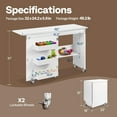 thumbnail image 5 of SPECSTAR Folding Sewing Craft Table, Rolling Sewing Machine Desk with Storage Shelves, Sewing Cabinet with Lift for Small Spaces, White, 5 of 7