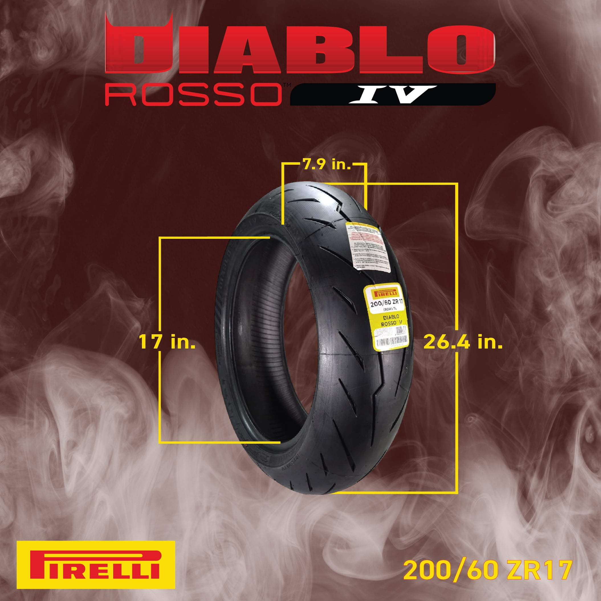 Pirelli Diablo Rosso IV Street Sport 120/70ZR17 200/60ZR17