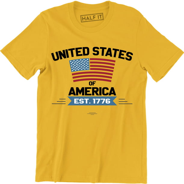 Half It - United States Of America Est. 1776 - Patriotic Freedom Men's ...
