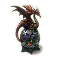 thumbnail image 6 of Ain’t It Nice Dragon Statue On Light Up LED Orb Cycling Through Many Vibrant Colors Collectible Dragon Figurine Fantasy Décor, Red 4(L) X 4(W) X 8(H) inches (Batteries Included), 6 of 6