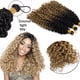 thumbnail image 4 of Extensiones de cabello trenzado de ondas profundas rubio ombré de Snoilite de pelo sintético rizado de ganchillo largo de 8 a 14 pulgadas con ondas al agua, 4 of 5