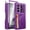 Purple, variant on Oupeigar for Samsung Galaxy Z Fold 6 Phone Case,with RFID Cards Holder,S Pen Holder,Camera Cover, Shockproof Silicone Protective Wallet Case-Black
