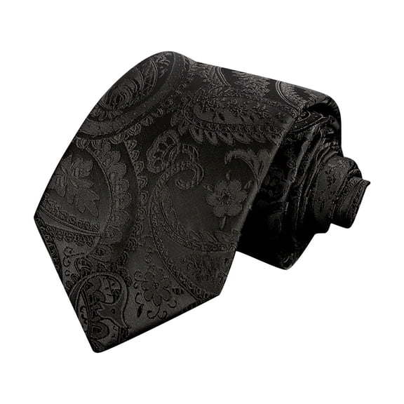 Black Mens Slim Satin Tie For Business Professional Attire With Sturdy Insert Secure Hold Approximately 57 Inches Long Free Size