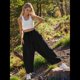 thumbnail image 4 of Pantalones Palazzo Harem Informales Holgados con Cordón para Mujer, para Verano, Playa, Viajes, Vacaciones, con Bolsillos. Negro XL, 4 of 6
