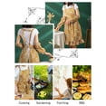 thumbnail image 5 of FEOYA Vintage Apron Dress Women Kitchen Apron Floral Bib Apron with 2 Pockets Smock Cute Thin Fashion Apron for Gardening Florists Painting Baking Workwear Green/Khaki, 5 of 5