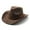 Brown, variant on Unisex Western Suede Cowboy Cowgirl Hat Classic Wide Brim Fedora Hat for Men &Women