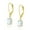 Gold 6x8mm, variant on 18K White Gold Plated 6*8mm Oval White Fire Opal Birthstone Leverback Earrings for Women