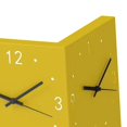 thumbnail image 3 of Double Sided Wall Clock, Wall Hanging Clocks, Minimalist Double Faced Clocks Night Light, Square Lighted Corner Clock for Hallway Study Room Yellow, 3 of 7