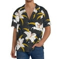 thumbnail image 3 of Wukai Lilies Flowers Men's Casual Short-Sleeve Button Down Shirt - Lightweight Summer Dress Shirt for Daily Wear-3X-Large, 3 of 7