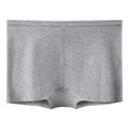 thumbnail image 4 of GHSOHS Womens Underwear Thongs Full Coverage Underwear Plus Size Thongs Women Solid Pure Cotton Anti Exposure Mid Waist Bottoming Pants Cotton Briefs Cotton Crotch Seamless Underwear Grey Panty ,L, 4 of 4