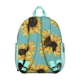 thumbnail image 6 of Sunflower and Butterfly Students Backpack - Cute Vintage Floral and Bee Artwork, Bright Yellow Rustic Country Style, Lightweight Water-Resistant School Bag, 6 of 6