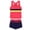 7d Watermelon Red, variant on Girl Swimsuit Size 14-16 Tankini Girls Swimsuit Color-Block High Waist Sporty Sets Girls Two Piece Bathing Suit with Chest Pad Swimwear 7-16T