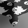 thumbnail image 3 of Black Halloween Ghosts and Skulls Rectangle Tablecloth 60"x84",Waterproof Polyester Rectangle Table Cloth, Wipeable Spillproof Polyester Tablecloth for Dining, Camping, Indoor and Outdoor, 3 of 5