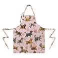 thumbnail image 2 of Dogs with Pioneer Flower Apron-Garden Aprons for Women with Pockets-Cotton Linen Waterproof Kitchen Cooking Gardening Aprons Adjustable for Kitchen,Cooking,BBQ and Salon 33x27 Inch, 2 of 7