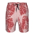 thumbnail image 3 of Cauagu Red Meat Print Men's Swim Trunks,Hawaiian Bathing Suit Swimsuits Beach Shorts with Pockets for Men Quick Dry Swimming Board Shorts-Medium, 3 of 6