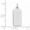 thumbnail image 4 of Sterling Silver Rhod-plate Eng. Rect. Polish Front/Satin Back Disc Charm QM507/27, 4 of 4