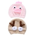 thumbnail image 1 of Gorro de pelo seco absorbente suave para niños, toalla de secado rápido, conjunto de envoltura para la cabeza, 2 uds., 1 of 5