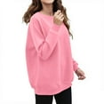thumbnail image 4 of VISALY Pullover Crewneck Sweatshirt for Womens Plus Size Sweatshirts Casual Pullover Long Sleeve Shirts Soft Comfy Loose Fit Top Tunic Sweatshirts Lightweight Sweatshirt Pink S, 4 of 8