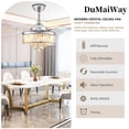 thumbnail image 2 of Ventilador de techo DumaiWay 48, regulable, con luces cromadas, 2 of 8
