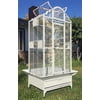 Large Elegant Wrought Iron Open/Close Dome Perch Play Top Stand Bird Parrot Rolling Cage, Include Metal Seed Guard Solid Metal Feeder Breeding Doors