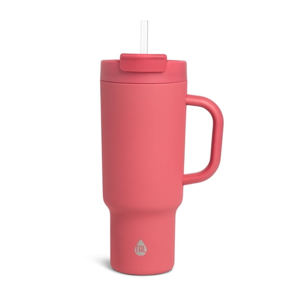 TAL Stainless Steel Hudson Tumbler with Straw 40 fl oz, Pink
