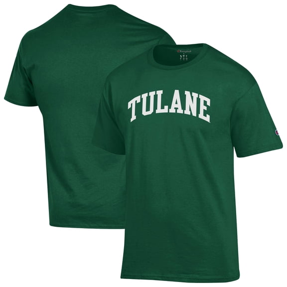 Men's Champion Green Tulane Green Wave Basic Arch T-Shirt