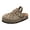 Khaki, variant on Boys Girls Clogs Mules Sandals for Toddler Kids Comfortable Cork Footbed Walking Slip on Walking Slippers