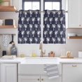 thumbnail image 2 of Date Tree Kitchen Curtains Window Panels, Navy Blue Farmhouse Summer Tropical Plants Insulated Window Treatment Curtain, Grommet Curtains for Bedroom/Living Room/Bathroom, 2 Piece 42"Wx45"L, 2 of 8