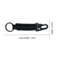 thumbnail image 3 of Llavero Cuerda Tejido a mano Llavero Kit de supervivencia para acampar (Negro) Likrtyny  Para Estrenar, 3 of 7