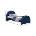 thumbnail image 3 of Meridian Furniture Brody Navy Velvet Twin Bed, 3 of 7
