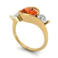 thumbnail image 2 of Three-Stone Engagement Ring for Women - 3.5ct Simulated Red Diamond in 14K Yellow Gold Promise Ring, 2 of 7