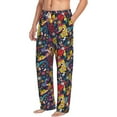 thumbnail image 6 of Logiee Rock Music Print Pajama Pants for Men,Men’s Pajama Bottoms,Mens PJ Pants with Pockets & Button Fly-Large, 6 of 6