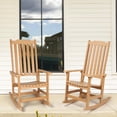 thumbnail image 2 of Patio Rocking Chair, Oversized Rocker Chair for Adult, All Weather Rocking Chair Outdoor, High Back Porch Rocker, Rocking Chairs for Garden, Backyard, Poolside,380lbs, 2 of 8