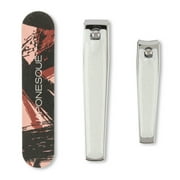 Japonesque Nail Clippers & Salon Board Natural White Shimmer & Pink
